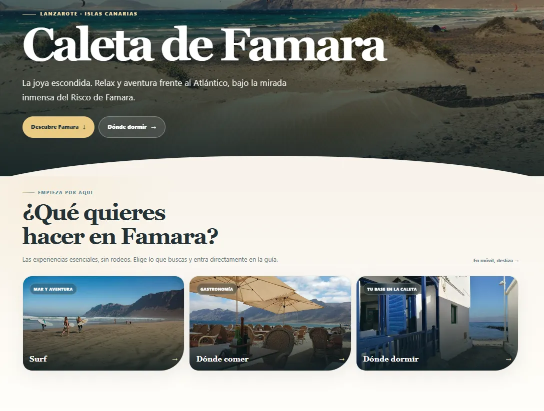 Guía turística Caleta de Famara Lanzarote