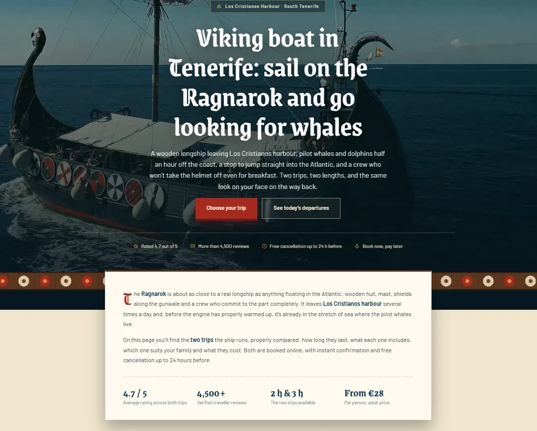 Marketing turístico Viking Boat Tenerife